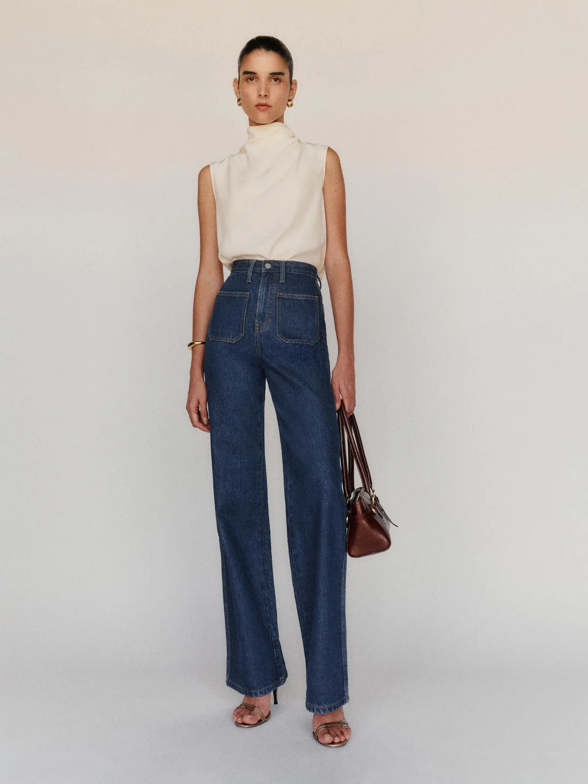 Alyssa Stretch High Rise Wide Leg Jeans by Reformation
