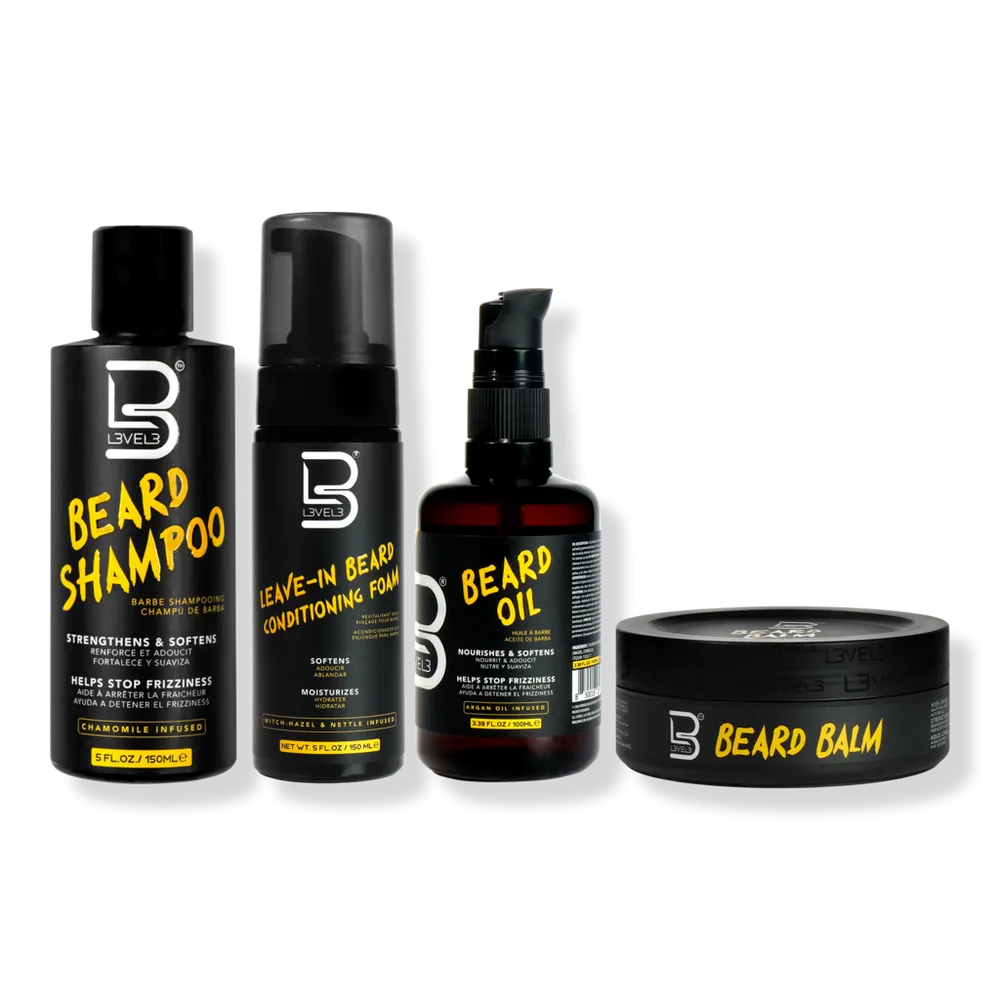 Beard Care System - Complete Grooming & Conditioning Kit by L3VEL3