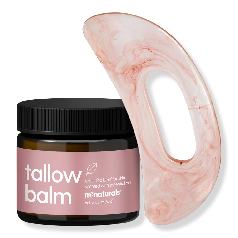 Scented Beef Tallow Balm + Body Gua Sha Set by M3