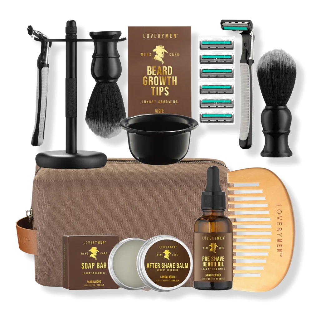 Deluxe Safety Razor Shaving Kit by Lovery