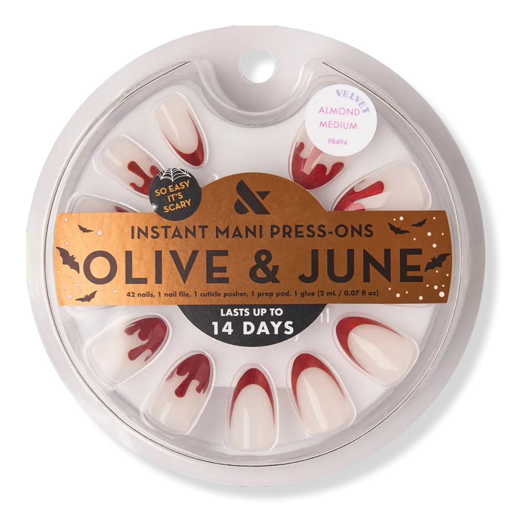Instant Mani Halloween Press-On Nails Vampire Velvet French by Olive & June