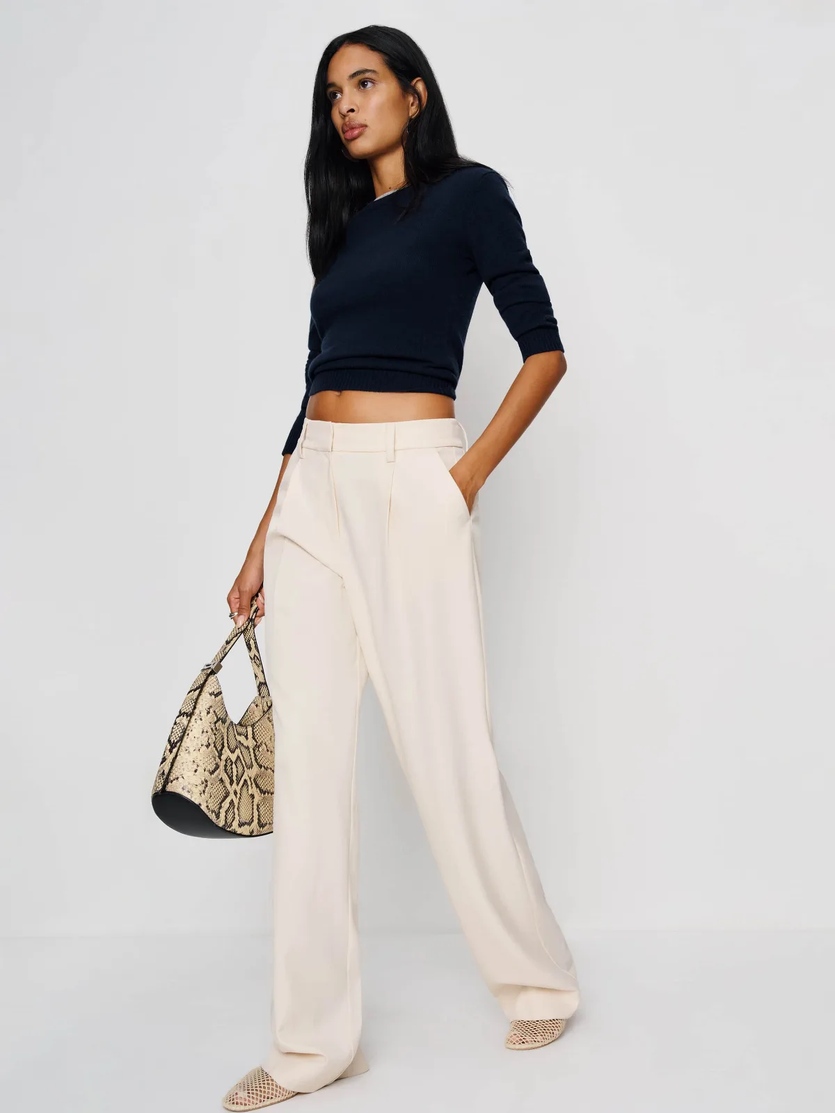 Lian Cashmere Crew Sweater by Reformation