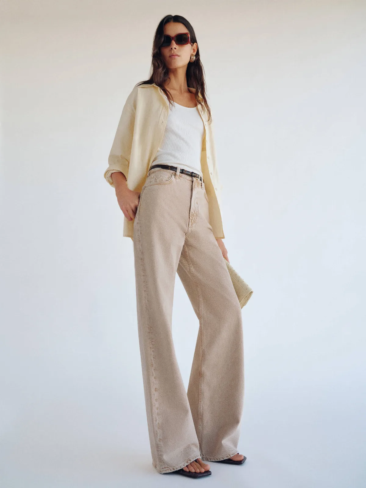 Cary High Rise Slouchy Wide Leg Long Jeans