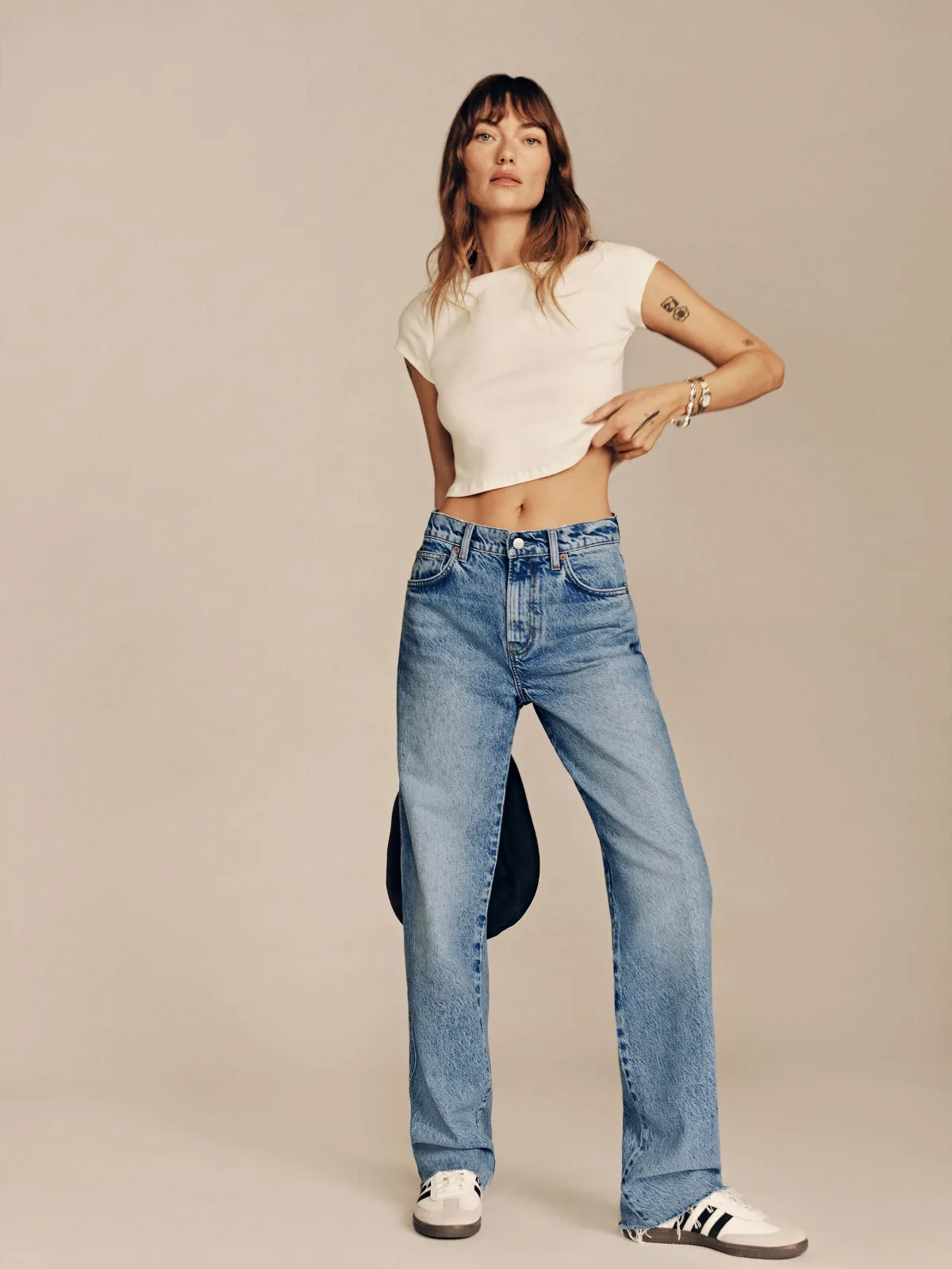 Val 90s Mid Rise Straight Short Jeans by Reformation