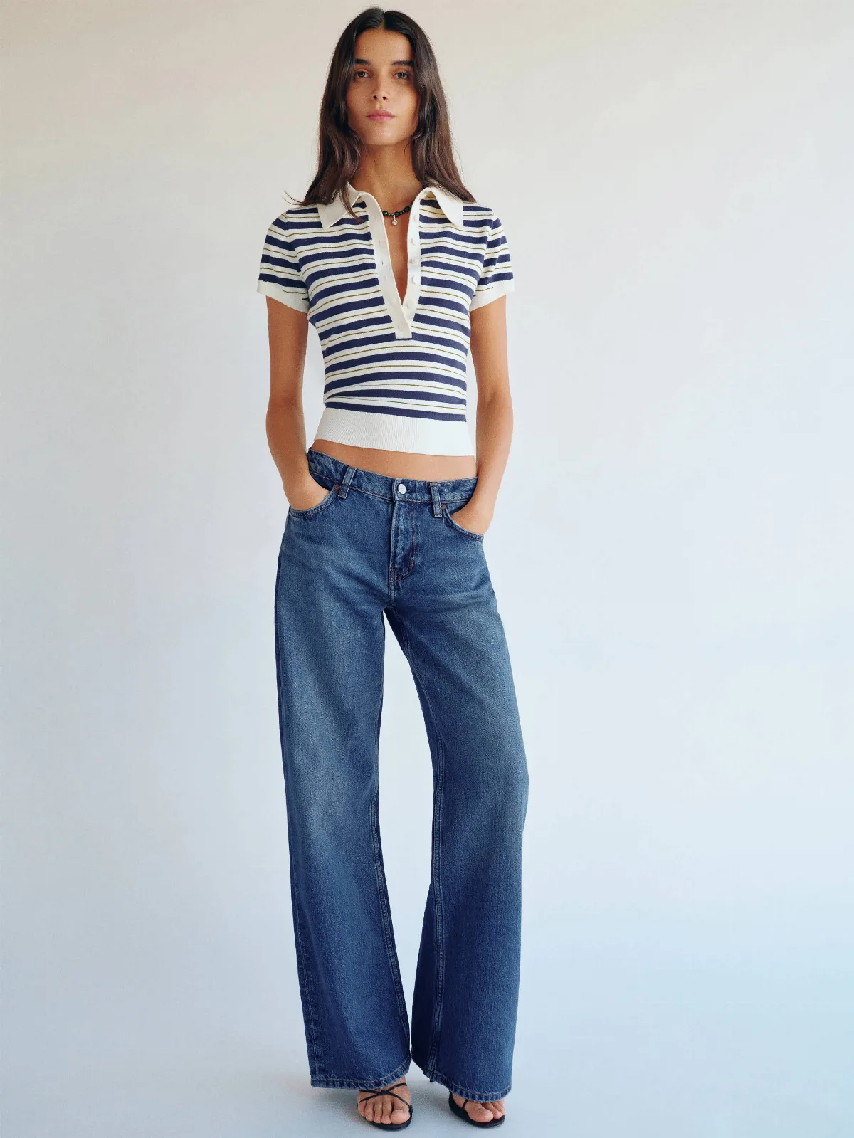 Cary Low Rise Slouchy Wide Leg Long Jeans by Reformation