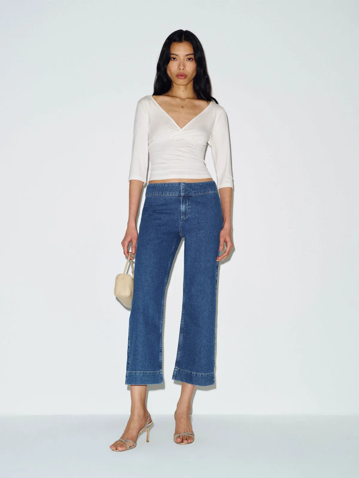 Kat Low Rise Straight Cropped Jeans by Reformation