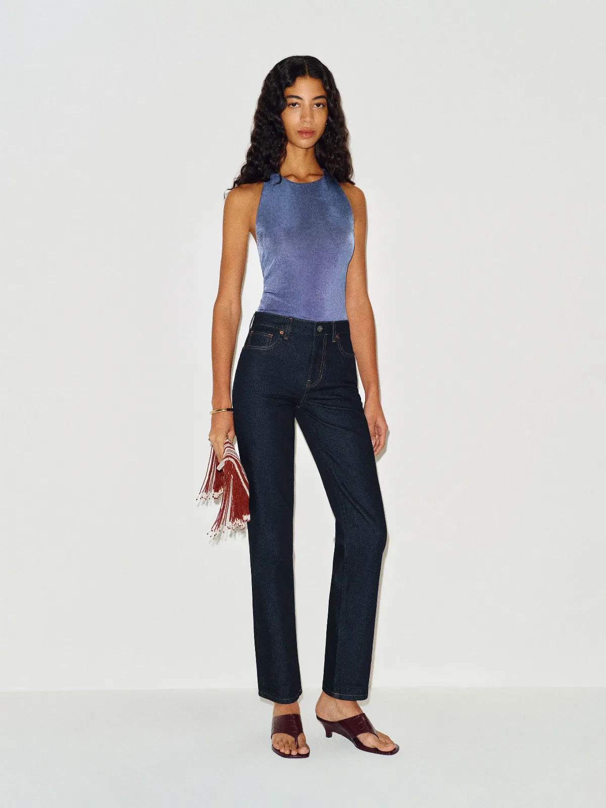 Leda Mid Rise Straight Jeans by Reformation