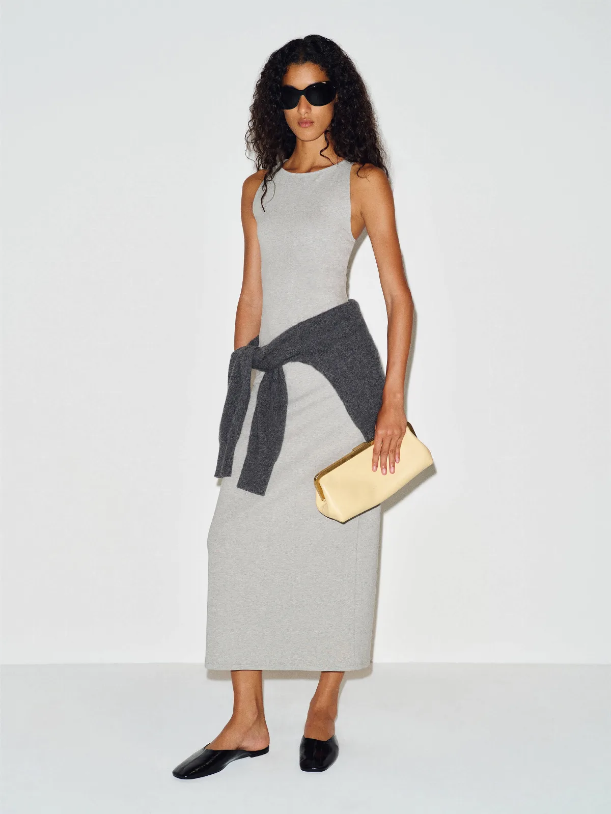 Teddi Knit Dress Heather by Reformation