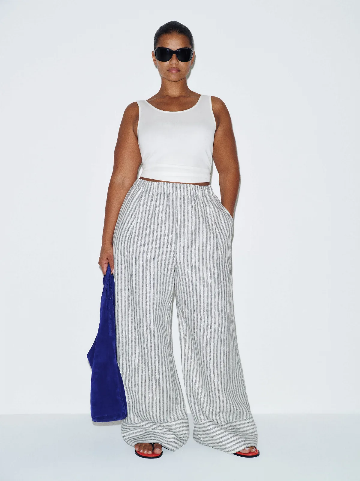 Fernando Linen Wide Leg Pant Es by Reformation