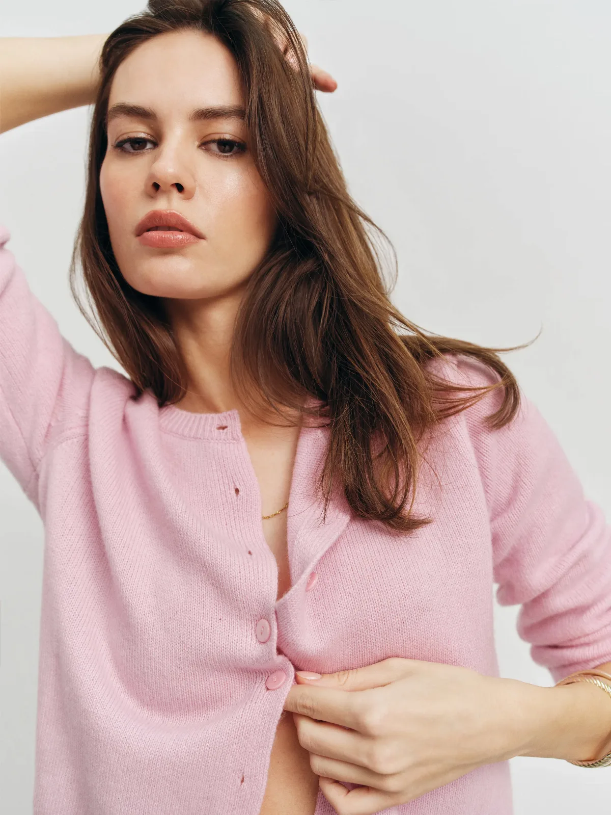 Clara Cashmere Crew Cardigan by Reformation