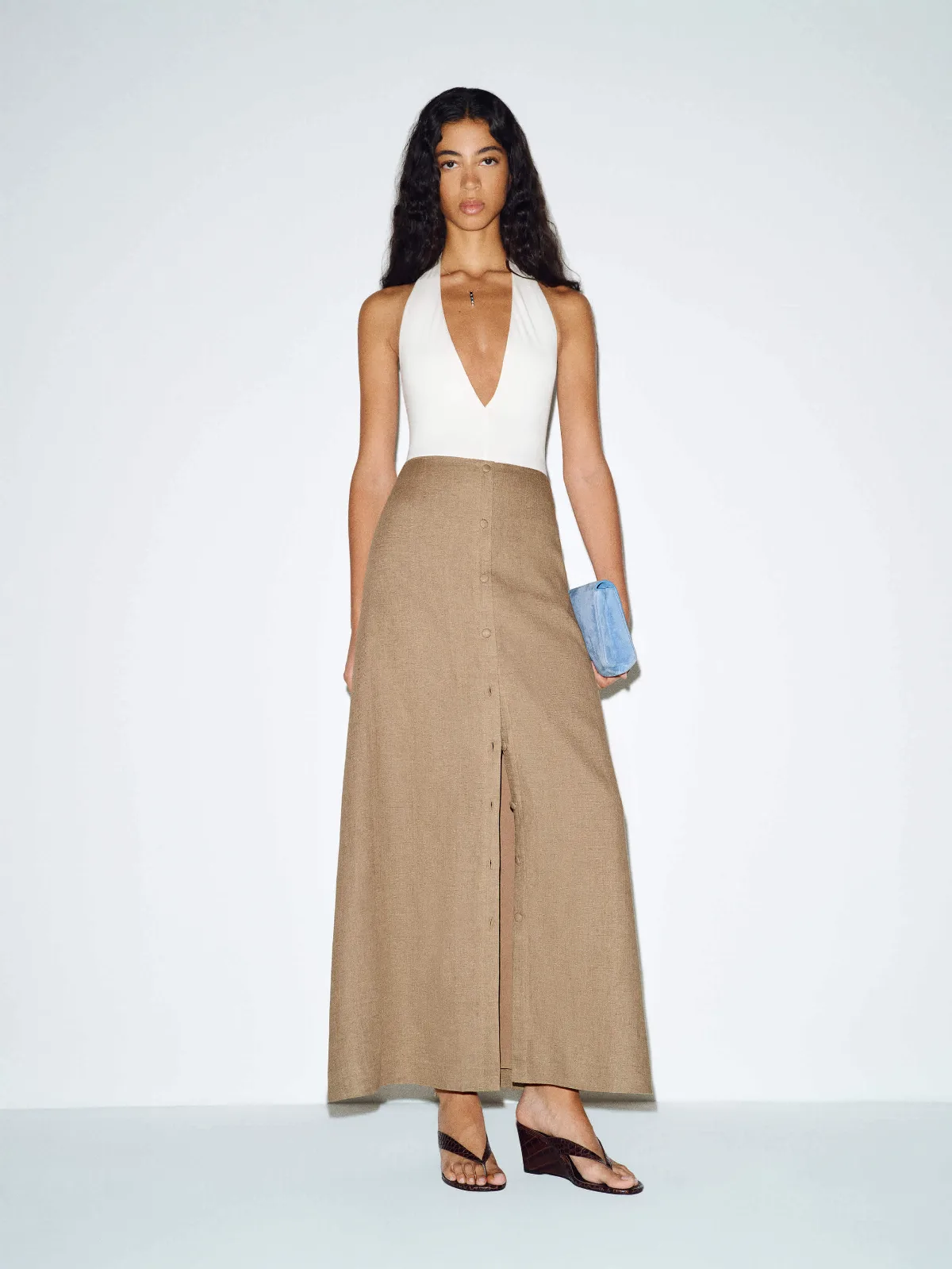 Andi Linen Maxi Skirt by Reformation