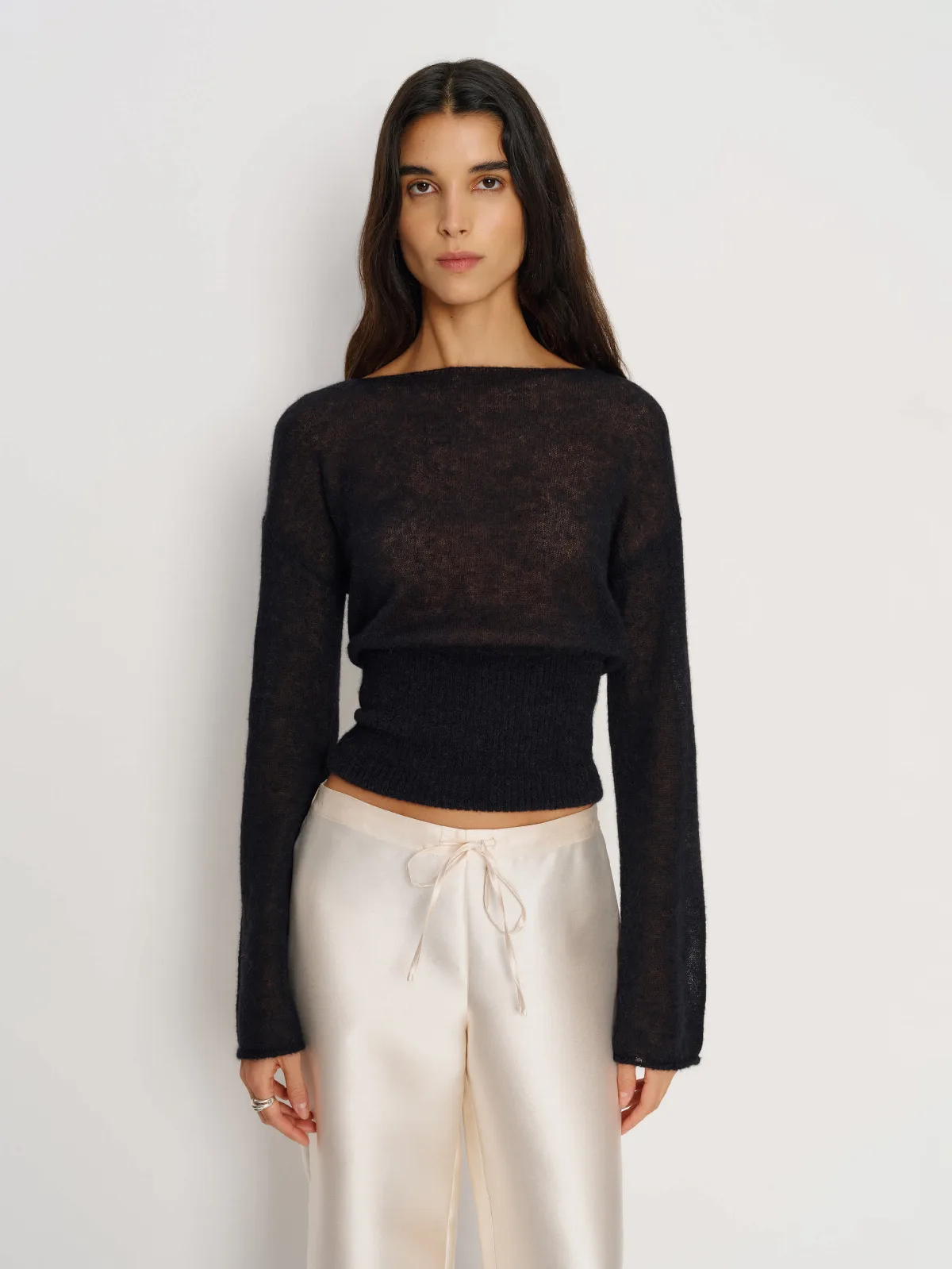 Soren Sheer Alpaca Sweater Top by Reformation