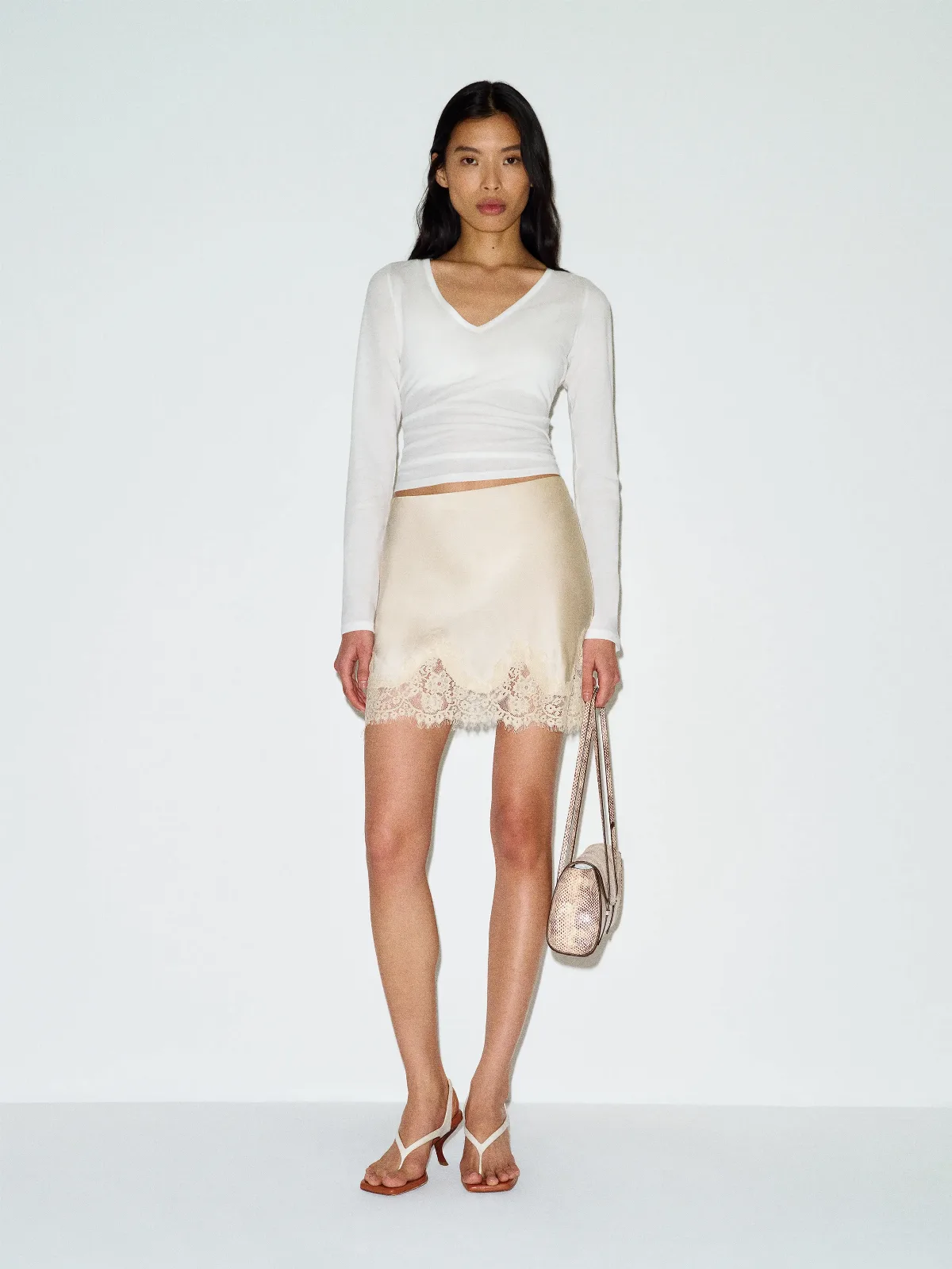 Carolina Silk Mini Skirt by Reformation