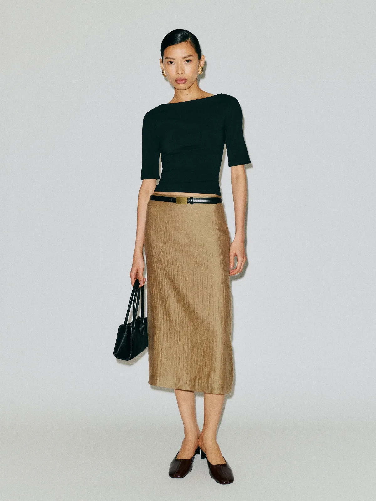 Helen Low Waist Midi Skirt by Reformation