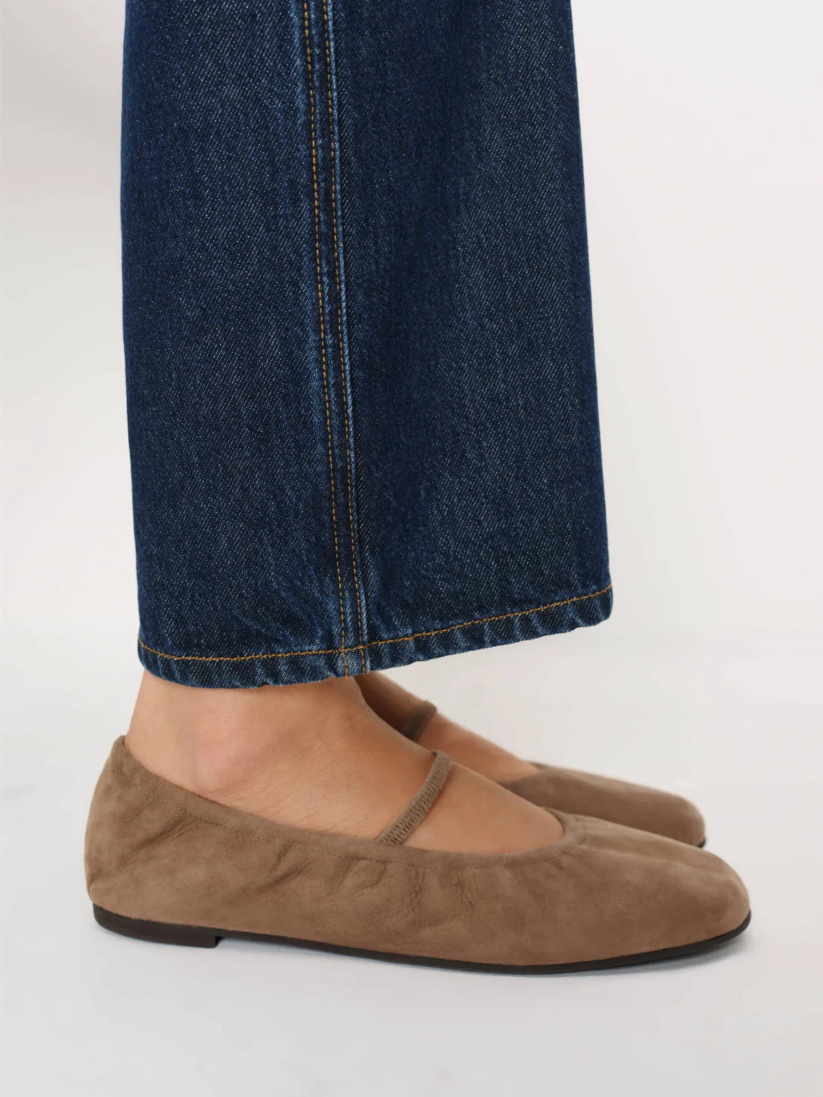 Buffy Ruched Ballet Flat by Reformation