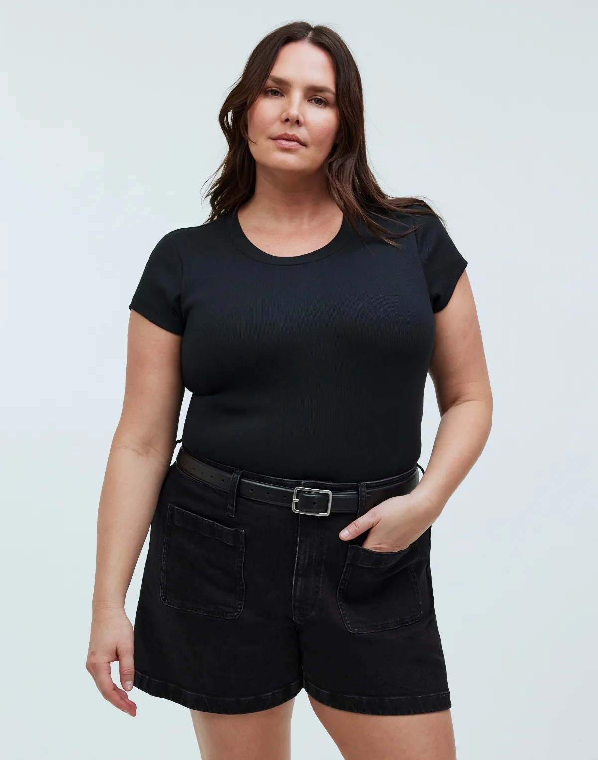 The Curvy Denim Emmett Short in Sendhurst Wash: Patch Pocket Edition by MW