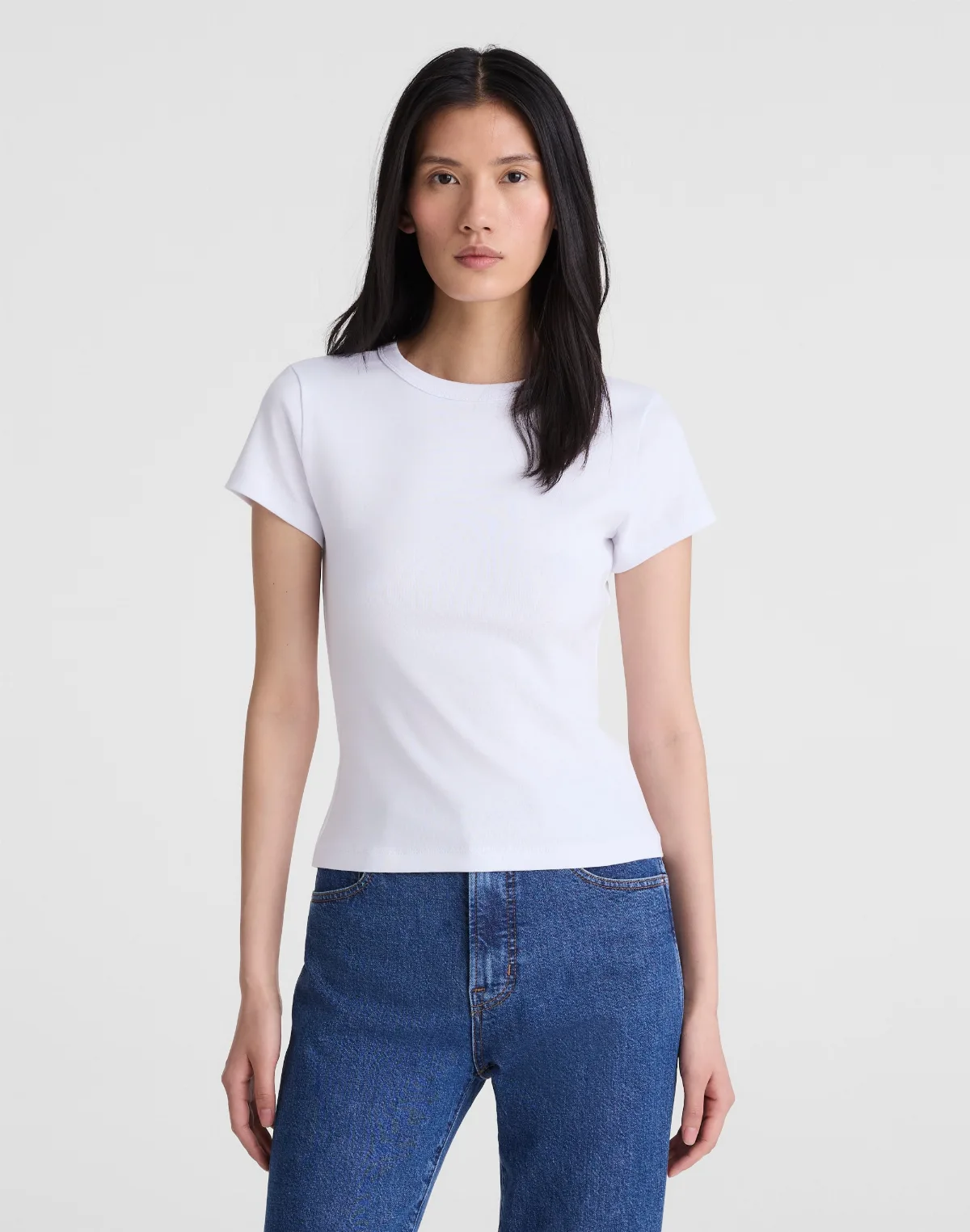 The '90s Crewneck Tee in Compact Cotton