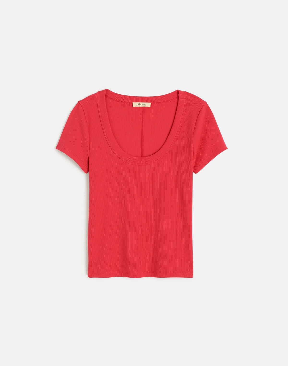 (re)generative Cotton Ribbed Scoopneck Tee by MW