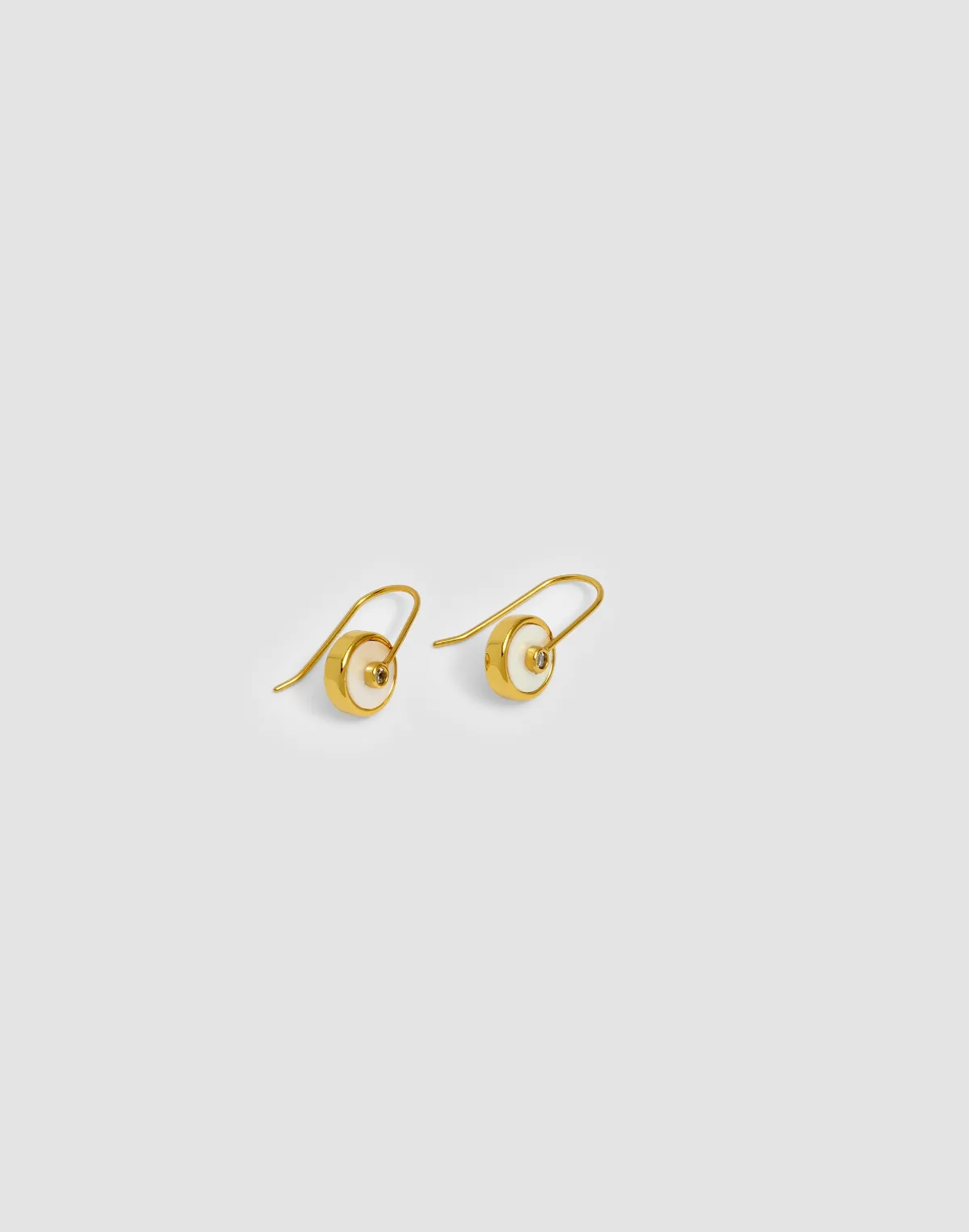 Stone Inlay Coin Earrings by MW