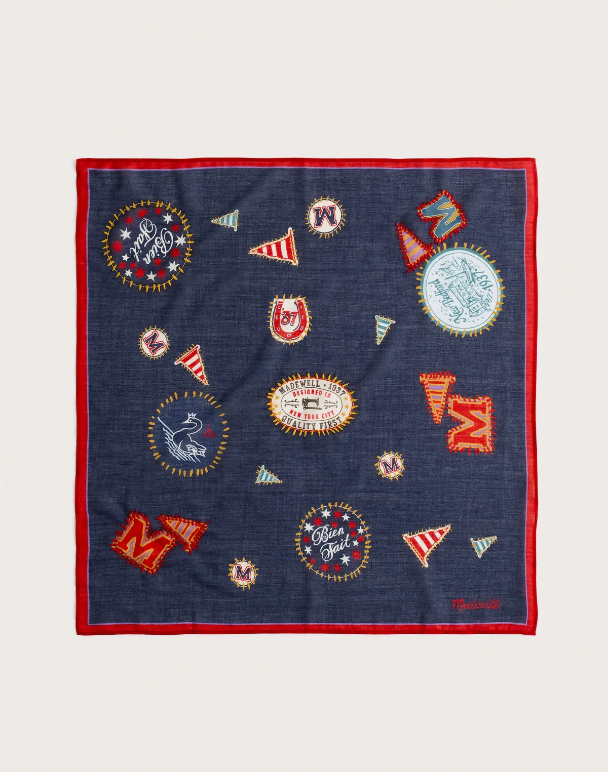 Embroidered Cotton Bandana by MW