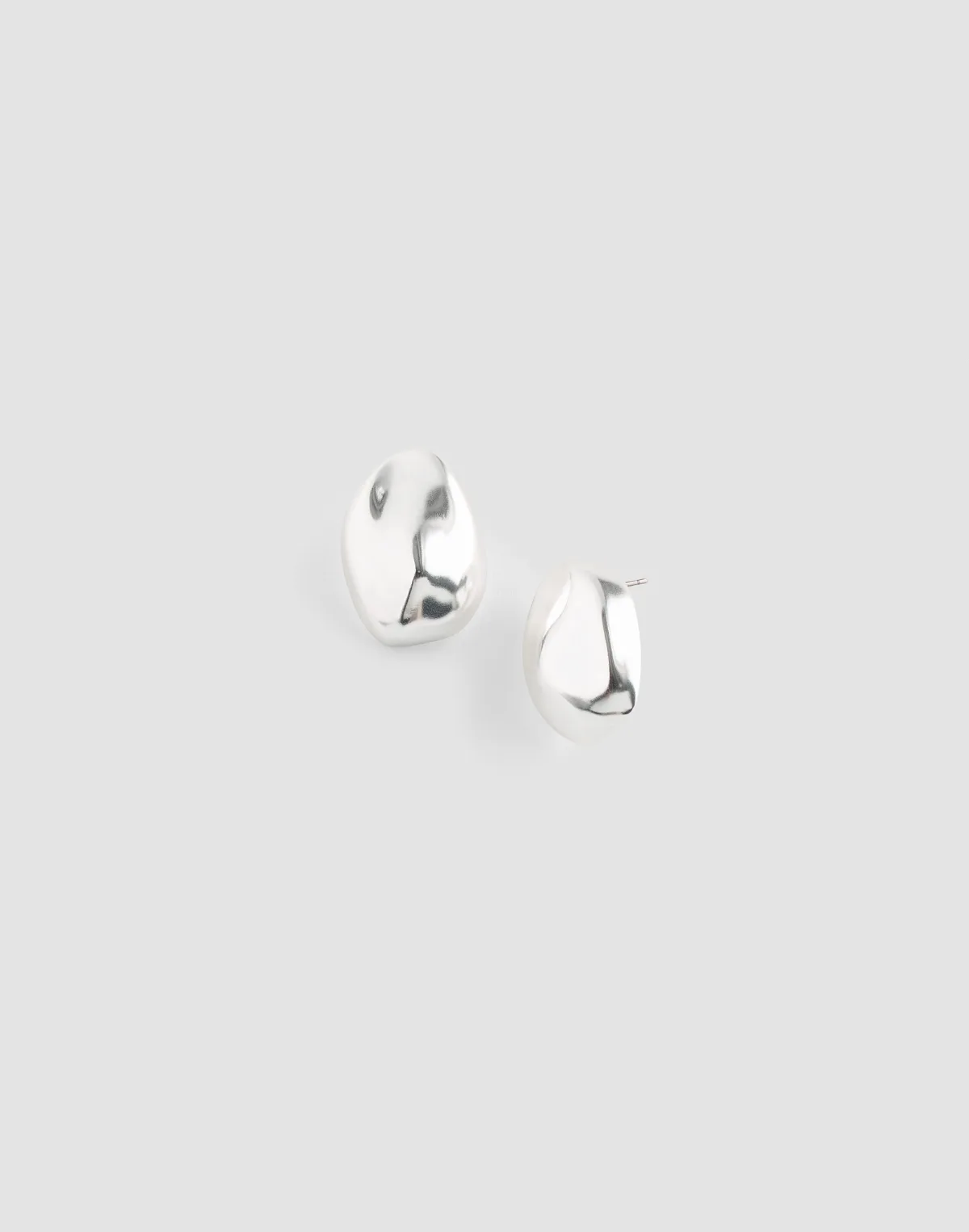 Sculpted Droplet Statement Stud Earrings