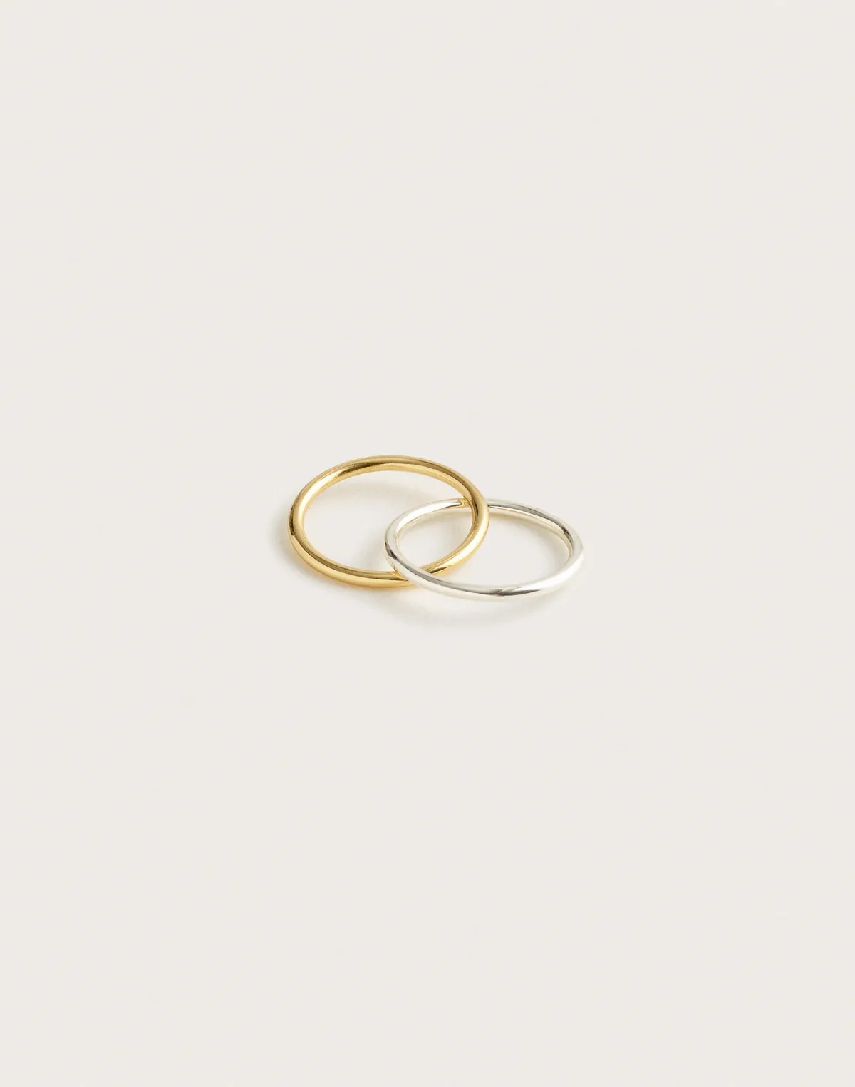 Mixed-Metal Skinny Linked Ring by MW