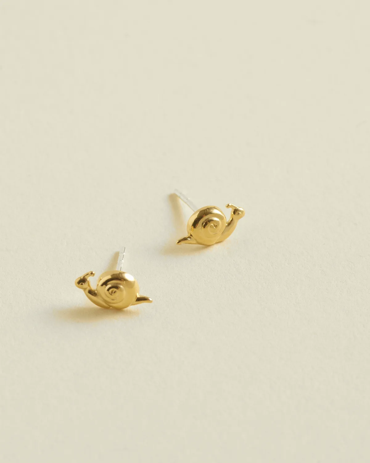 Demi-Fine Snail Stud Earrings by MW