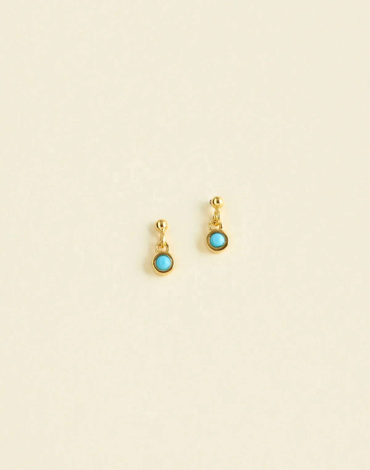 Demi-Fine Turquoise Drop Earrings by MW