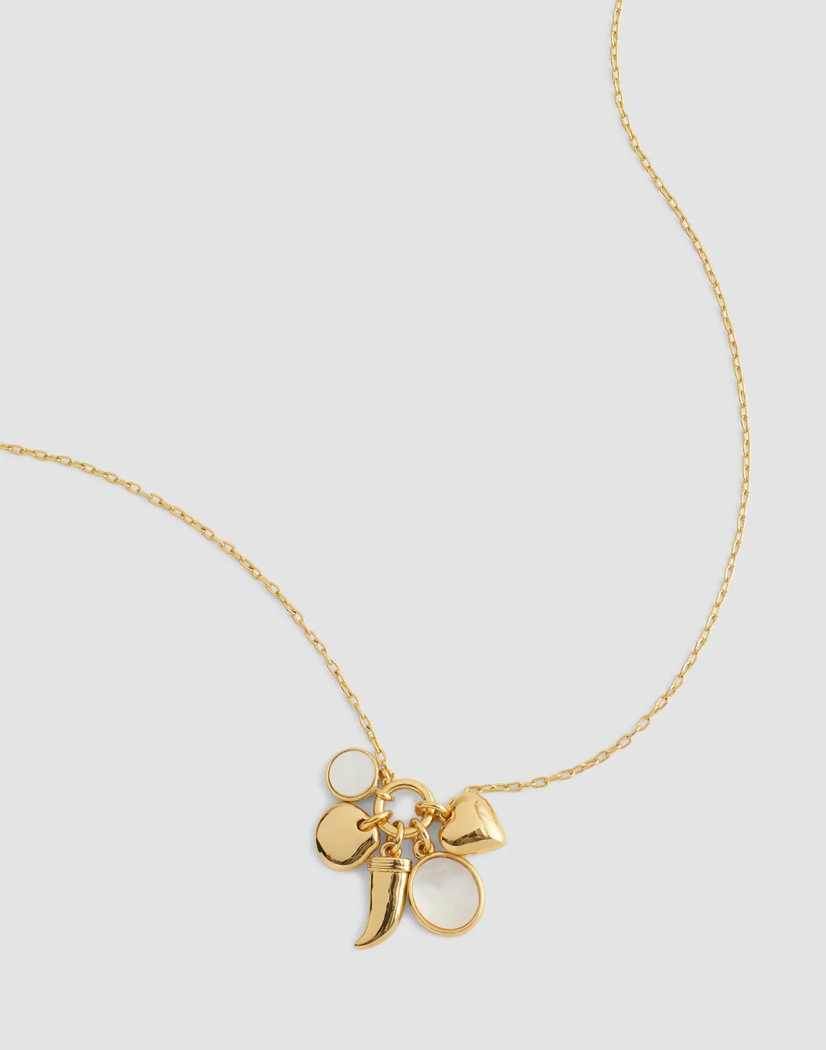 Mother-of-Pearl Charm Chain Necklace by MW