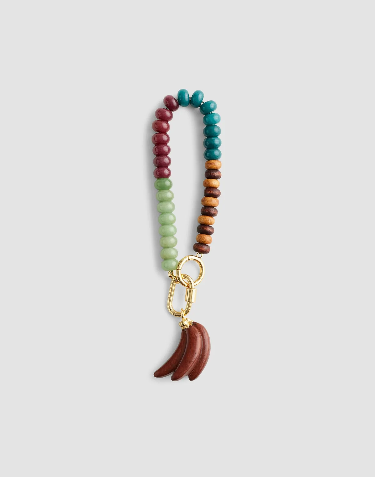 Wooden Banana Beaded Bag Charm by MW