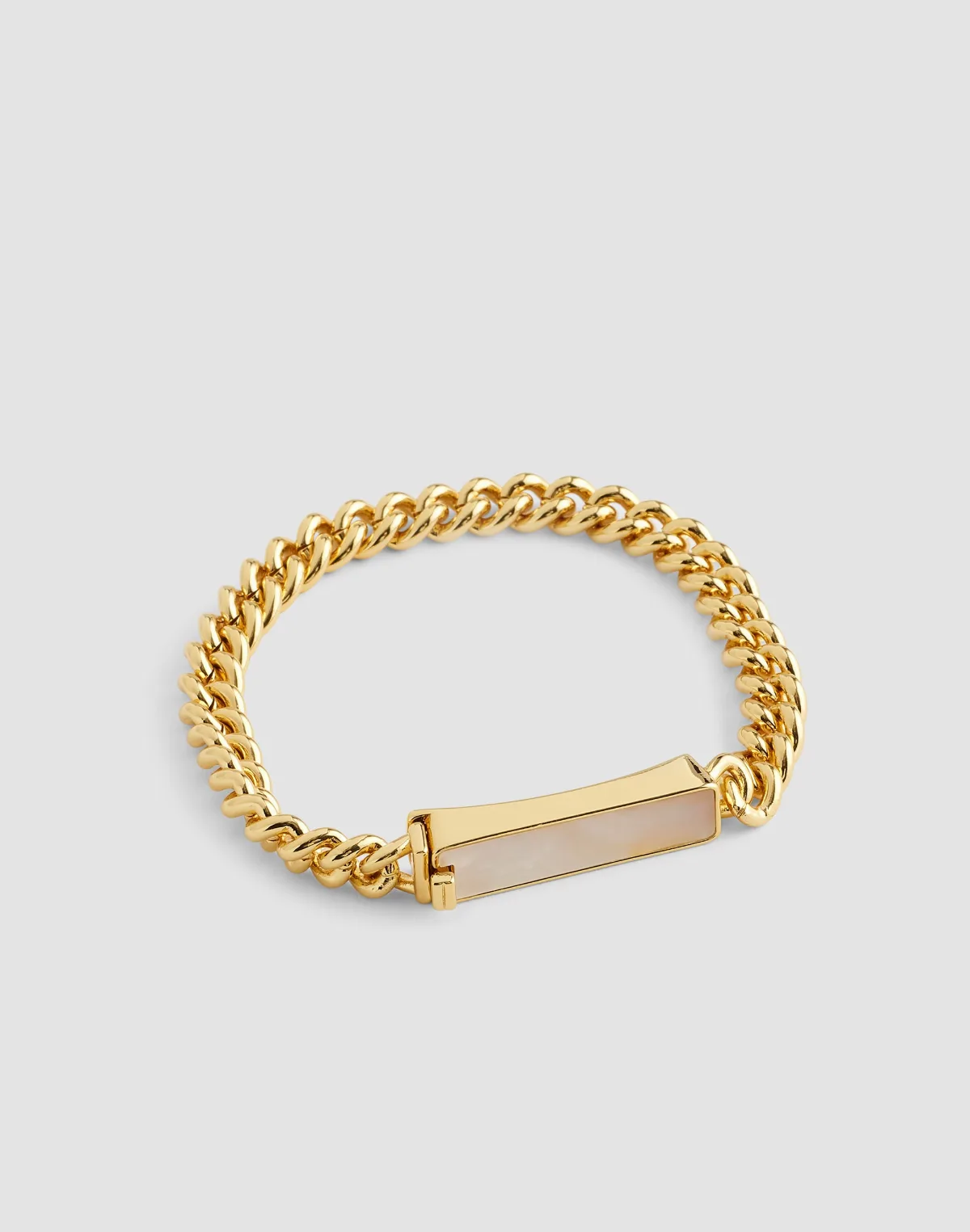 Mother-of-Pearl Bar Chain Bracelet by MW