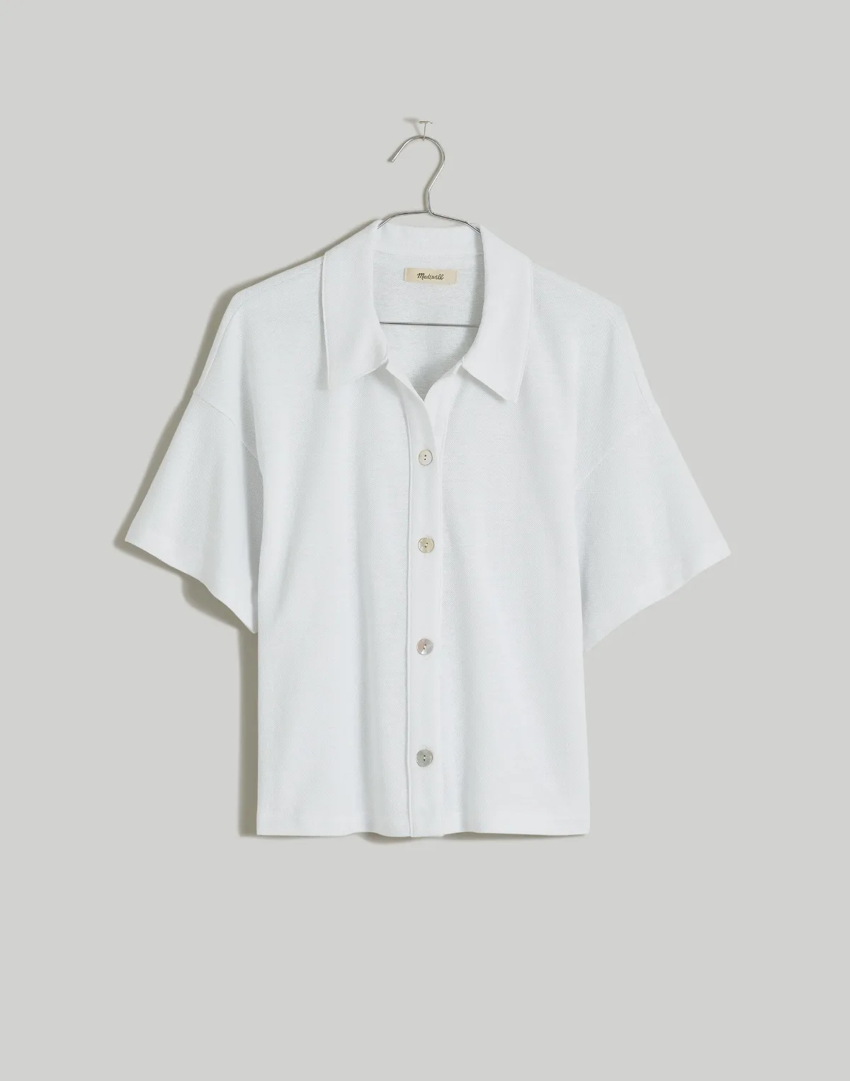 Relaxed Button-Up Polo Shirt by MW