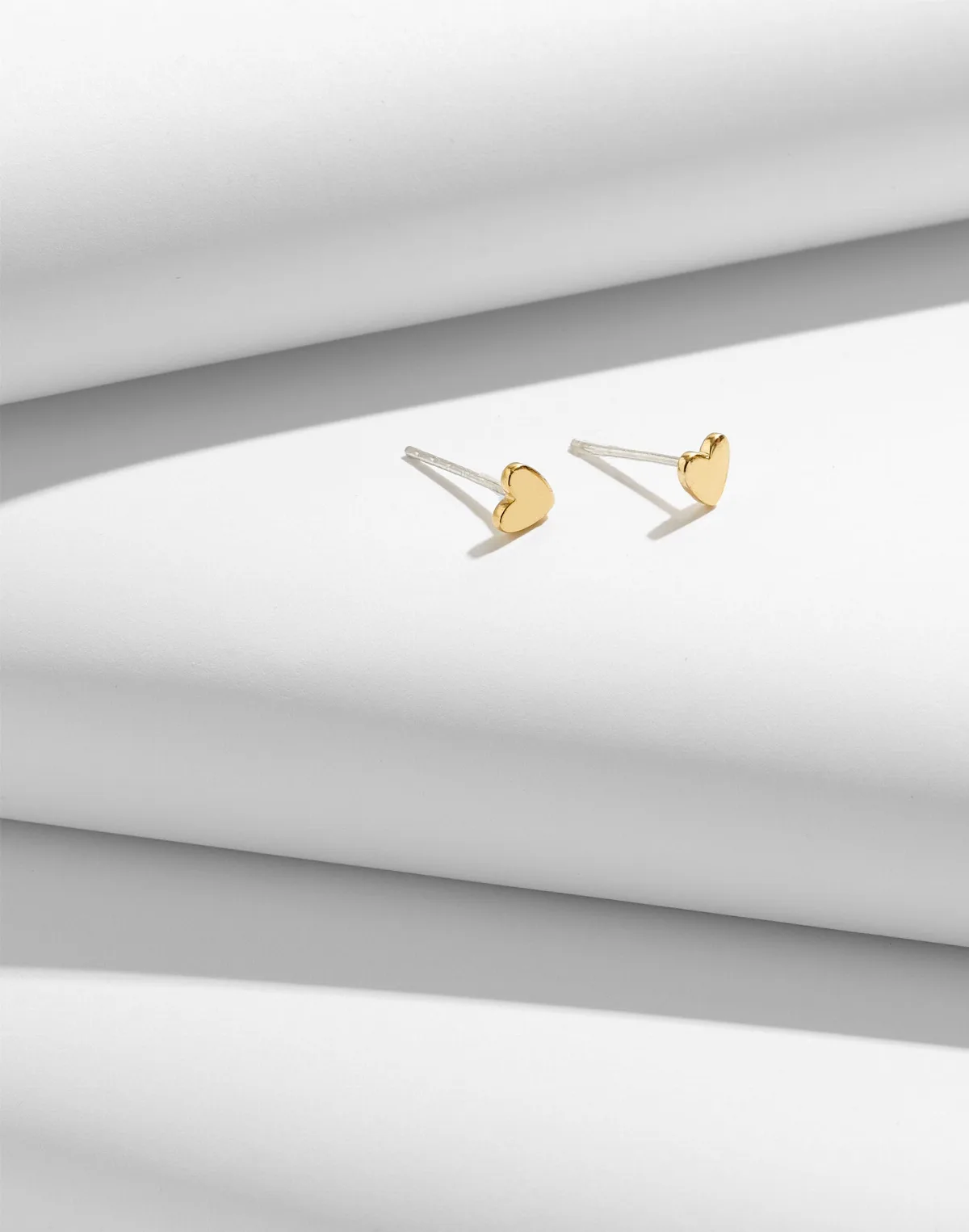 Demi-Fine Heart Stud Earrings by MW
