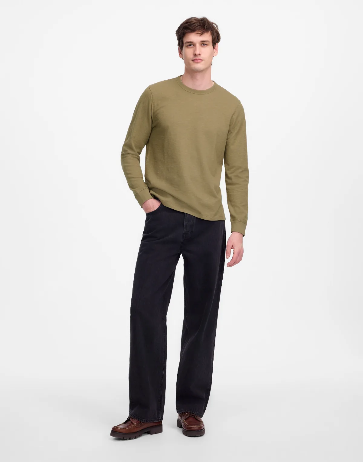 Heavyweight Slub Cotton Long-Sleeve Tee by MW
