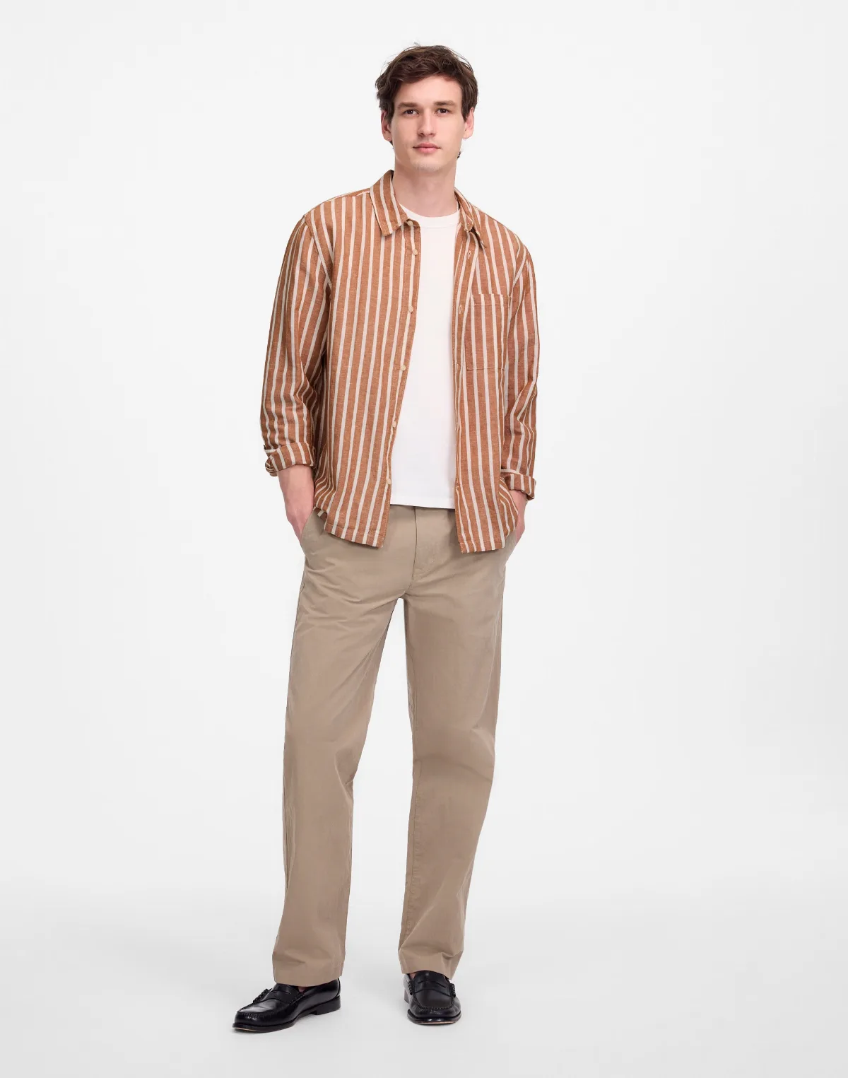 Button-Up Shirt in Cotton-Linen Blend by MW