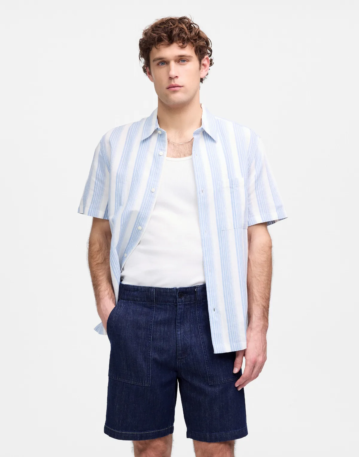 Patch Pocket Shorts in Summer Denim by MW