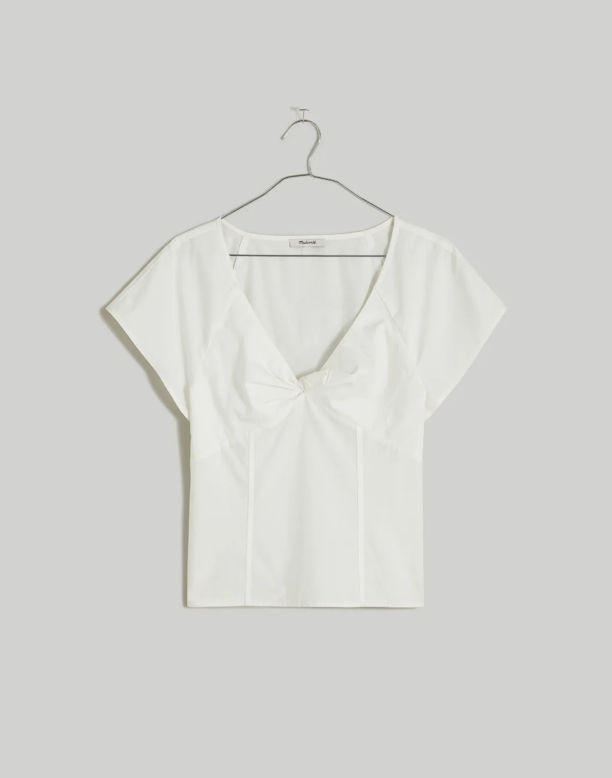 Twist-Front Seamed Top in Poplin by MW