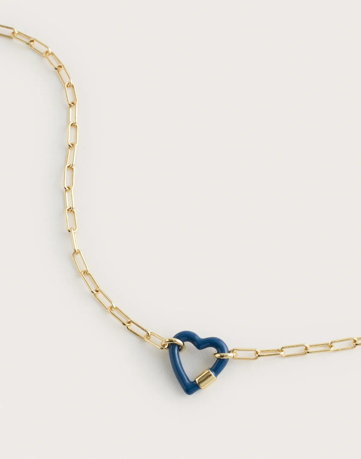 Heart Carabiner Paperclip Chain Necklace by MW