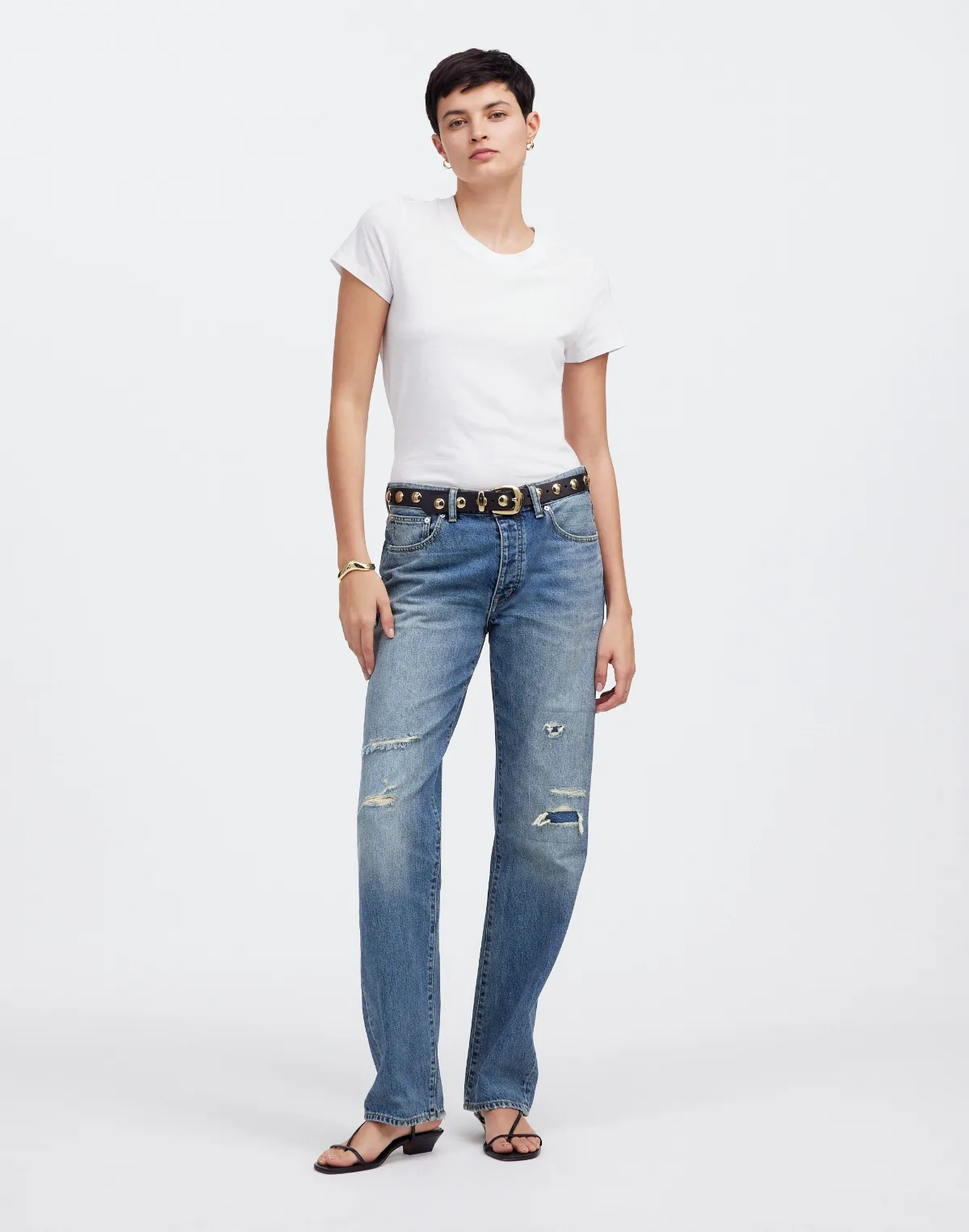 Madewell x Kaihara Denim Dean Easy Straight Jean in Greenburg Wash by MW