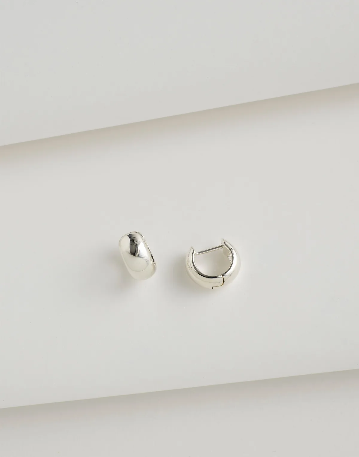 Demi-Fine Chunky Huggie Hoop Earrings by MW