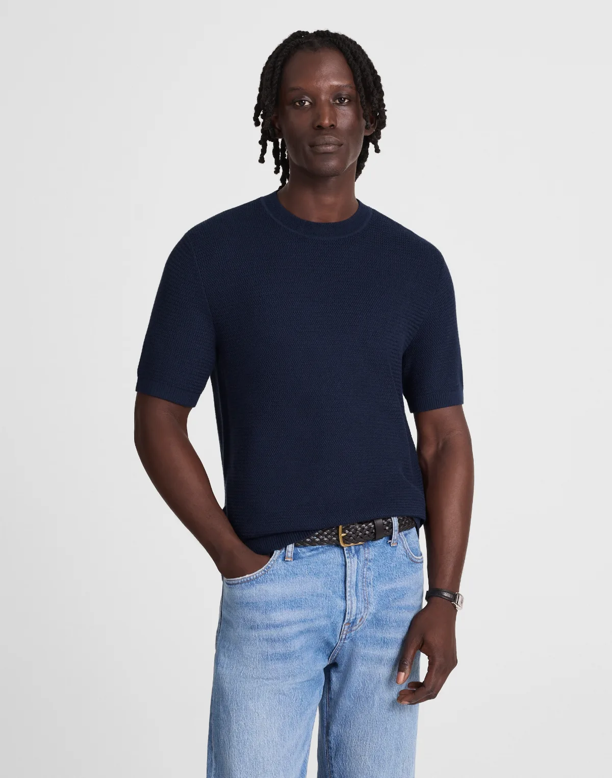 Zig-Zag Stitch Sweater Tee by MW