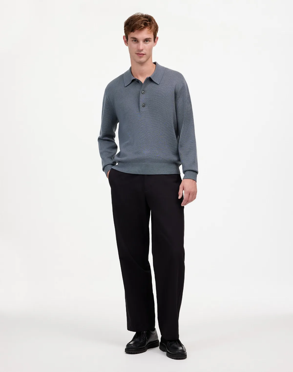 Milano-Knit Sweater Polo Shirt in Merino Wool by MW
