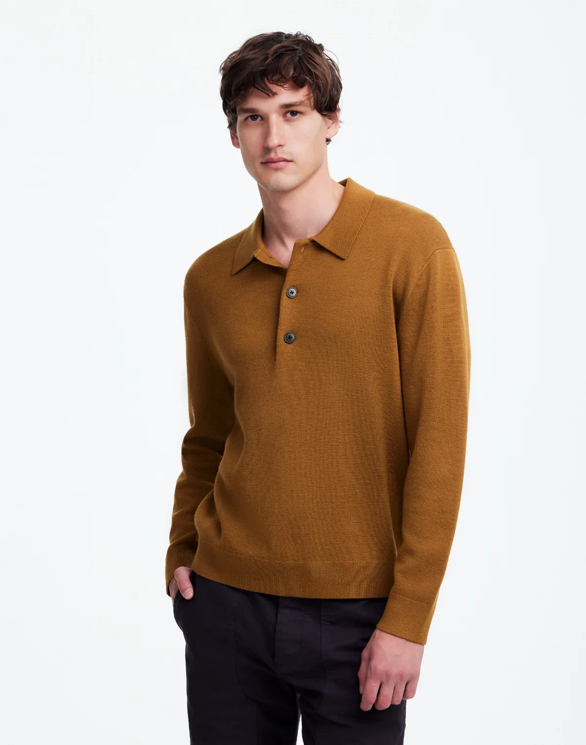 Milano-Knit Sweater Polo Shirt in Merino Wool