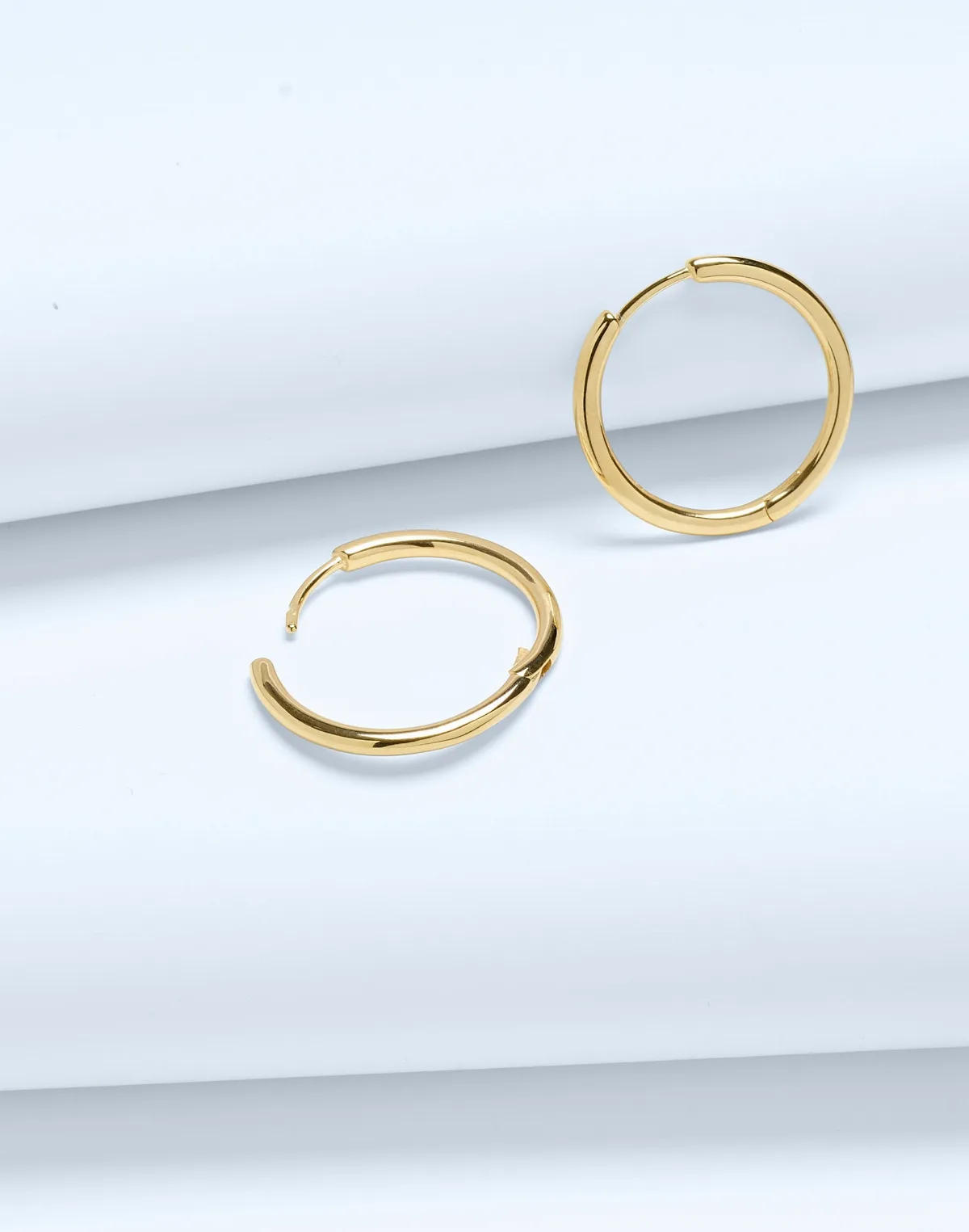 Demi-Fine Medium Hoop Earrings