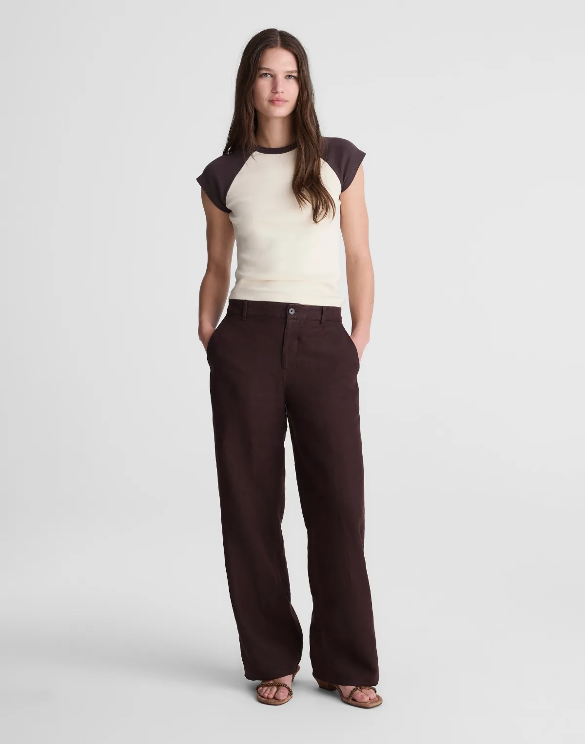 The Zoe Relaxed Straight Pant in 100% Linen