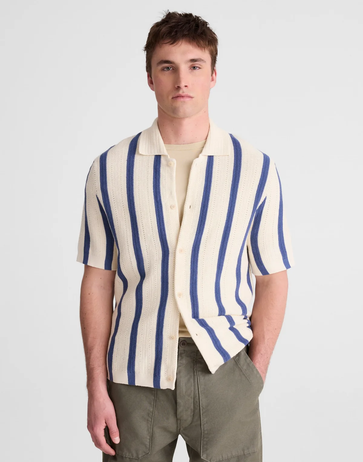 Button-Up Sweater Polo in Everyday Cotton by MW