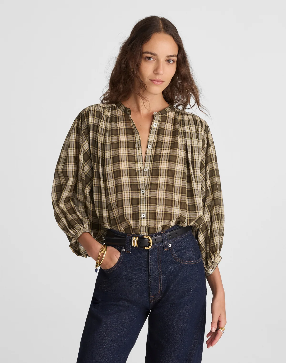Balloon-Sleeve Top by MW