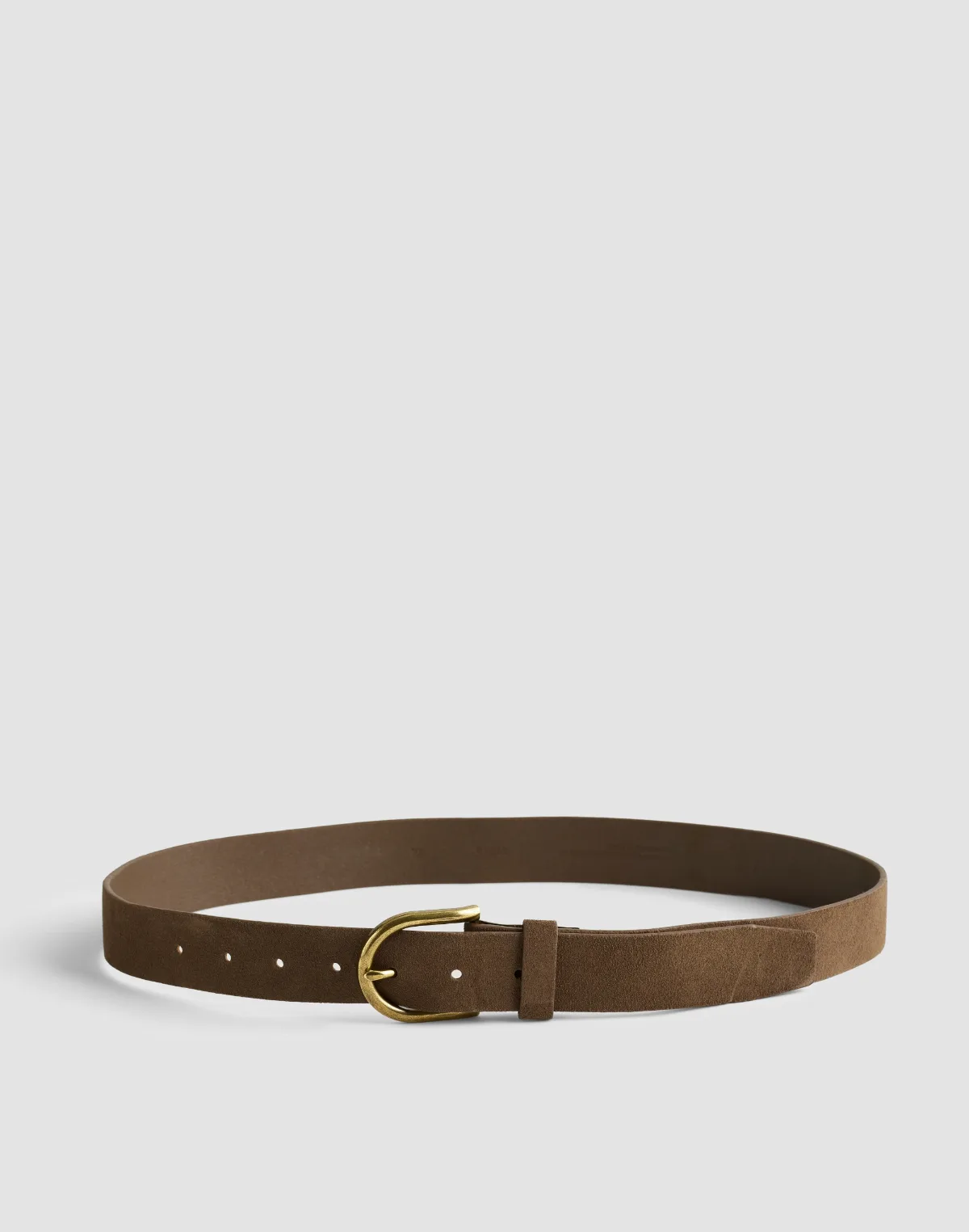 Brass-Buckle Belt in Suede by MW