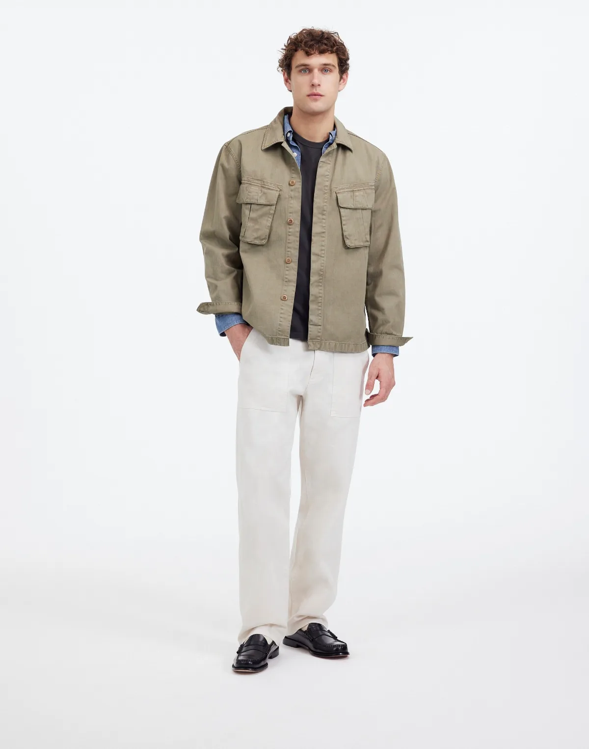 Utility Jacket in Garment-Dyed Cotton Twill by MW