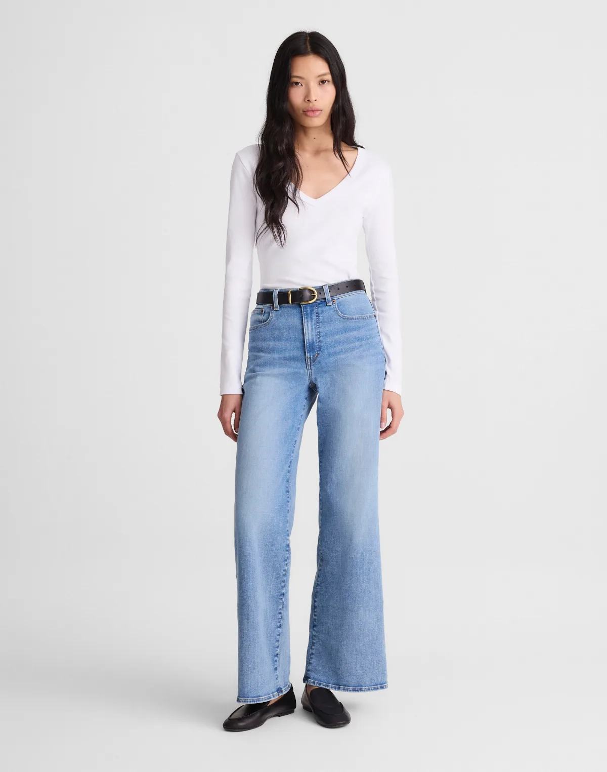 The Wide-Leg Jean in Super Stretch Denim by MW